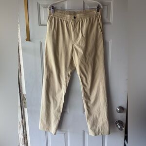 Goldwin tan elastic waist pants size L